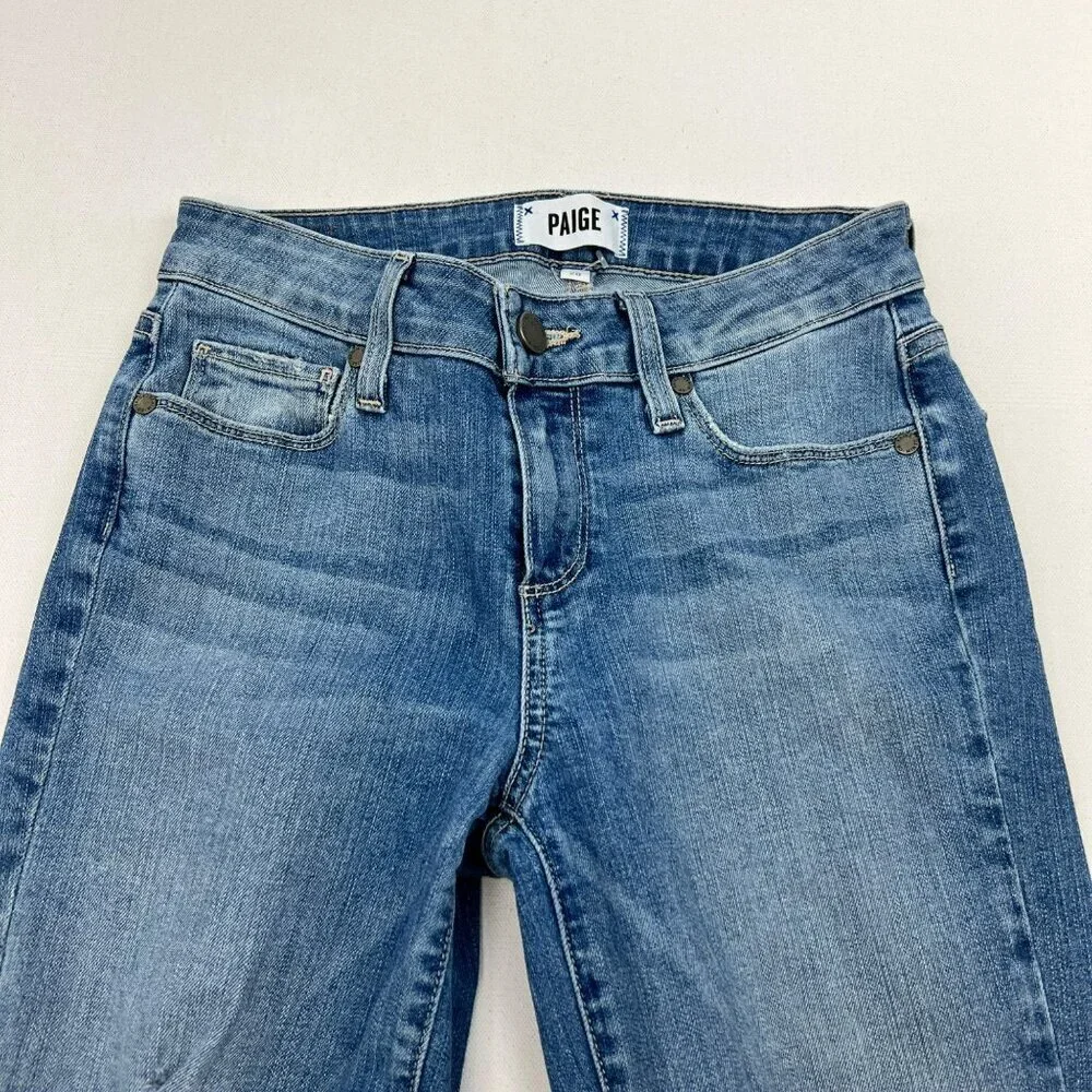 Paige Women’s Verdugo Ankle Jeans Distressed Low Rise Size 26 Waist